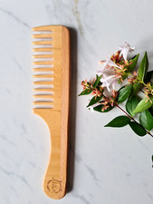 Hair Comb - Wide Toothed Comb - Long Handle - Premium Beech Wood - Handmade
