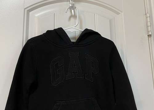 Baby Gap Black Hoodie Pullover Sweatshirt Toddler Size 5 - Picture 3 of 7