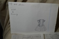 Vintage Doll Dress Pattern 3/0 Germany AM 5" Doll