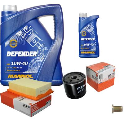 MAHLE Inspektionspaket 6 L MANNOL Defender 10W-40 für Alfa Romeo 156 Sportwagon