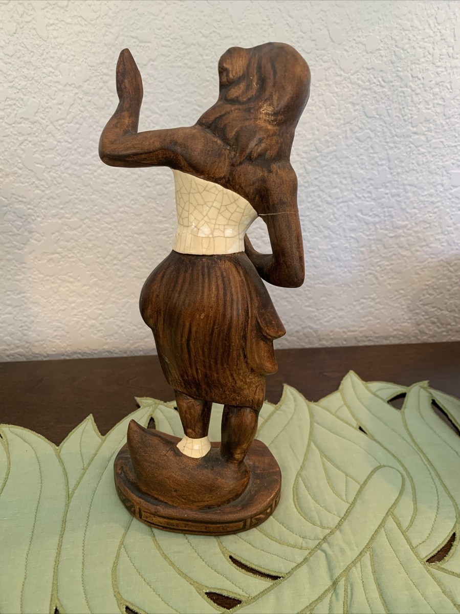 Treasure Craft of Hawaii Vintage 1960s Ceramic Hula Dancer Drummer