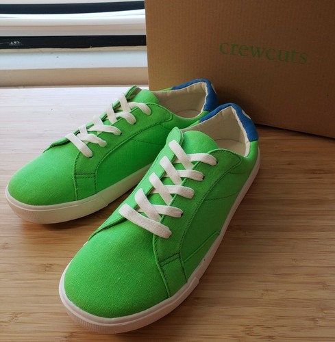 NWB crewcuts Boys Sneakers neon green 