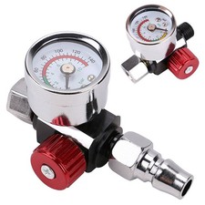 1/4'' Pressure Gauge Pneumatic Pressure Regulator Spray Gun Air Pressure Control