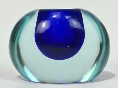Flávio Poli Seguso Vetri D Arte Murano Sommerso Glas kleiner Kerzenständer