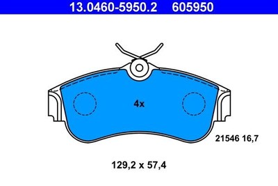 Ate 13.0460-5950.2 Bremsbelagsatz, Scheibenbremse Bremsbelagsatz, Scheibenbremse