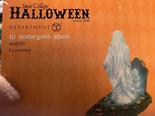 Statuina Accessorio Reparto 56 Villaggio Halloween Illuminato Cimitero Fantasma 2017