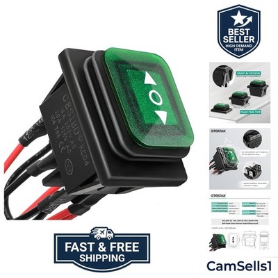 DC 12V 10A 6 Pin 3 Position ON-Off-ON AC 110V-220V Waterproof Momentary Polar...