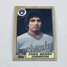 1987 Topps - John Henry Johnson #377 Milwaukee Brewers