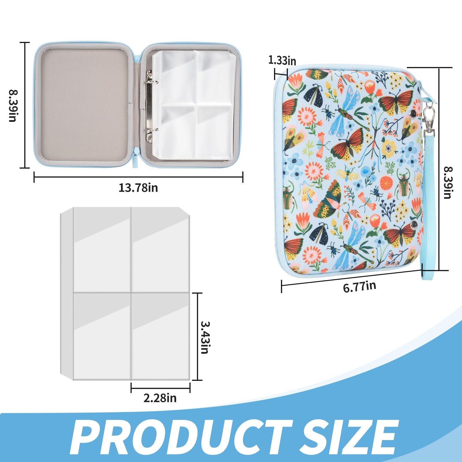 Jeachan Card Case for Yoto cards, Soft Portable Folder with Zipper & 80 Pockets