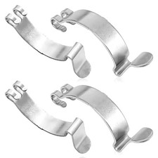 4pcs Silver Metal Air Filter Clips, Steel Air Cleaner Cover Clip, Air Filter