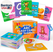 STUDYKEY ABC Flash Cards for Toddlers 1-3  First Words, Alphabet Flashcards, Anim