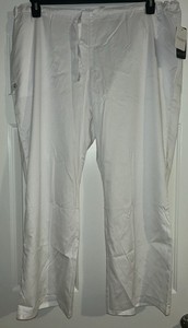 Cherokee Luxe Classic Drawstring Scrub Pants White #1066P Size 2XL Petite NWT