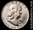 1963-D Silver Franklin Half Dollar - Uncirculated  Lustrous  No Reserve  #L6392