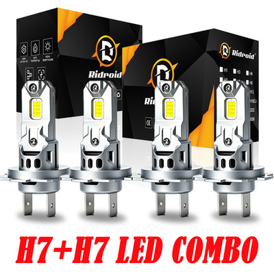 H7 H7 LED Headlights Bulbs Combo 6500K High&Low For Volkswagen Passat 2012-2015
