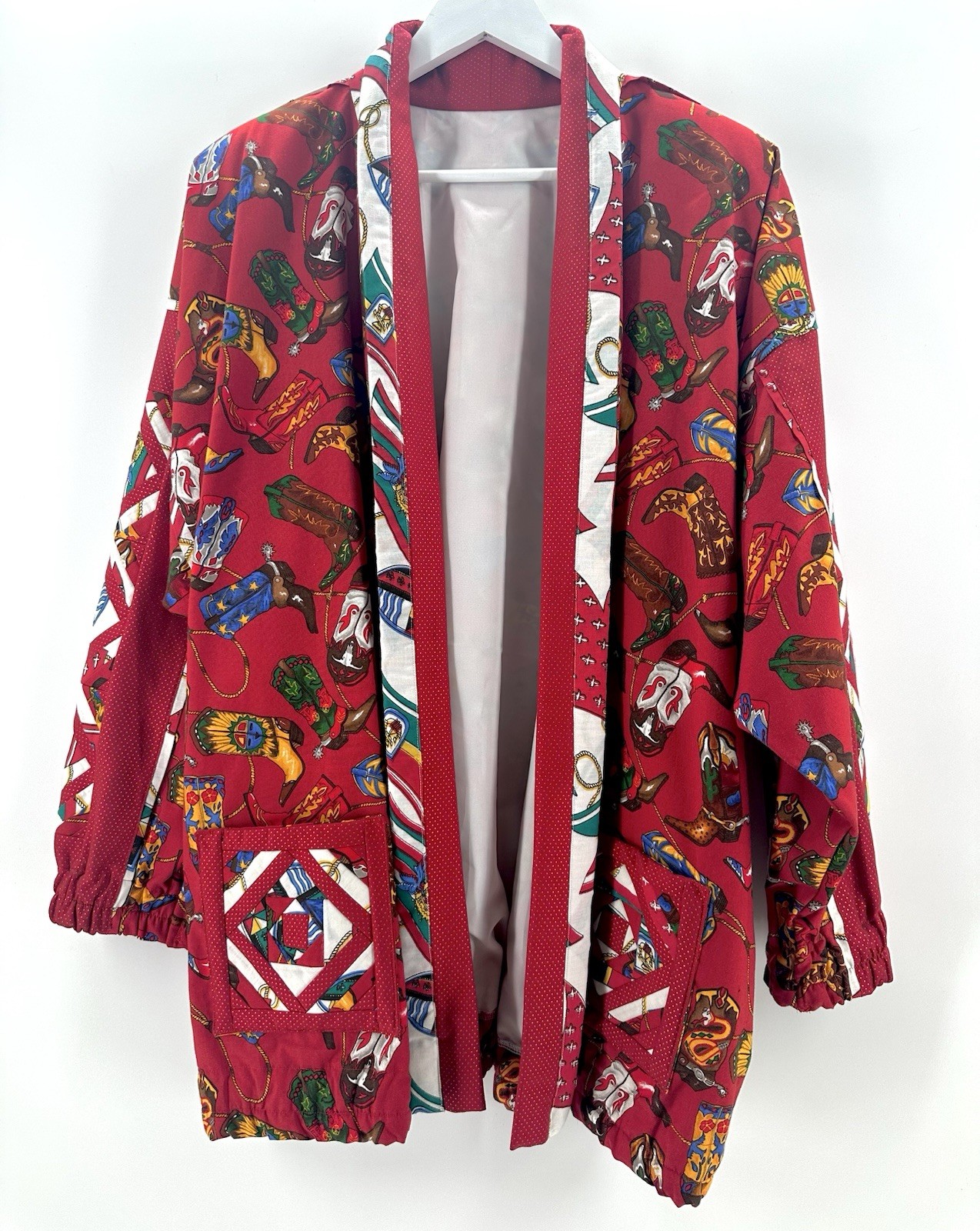 Quilted Handmade Patchwork Jacket Cottage Core Wo… - image 1