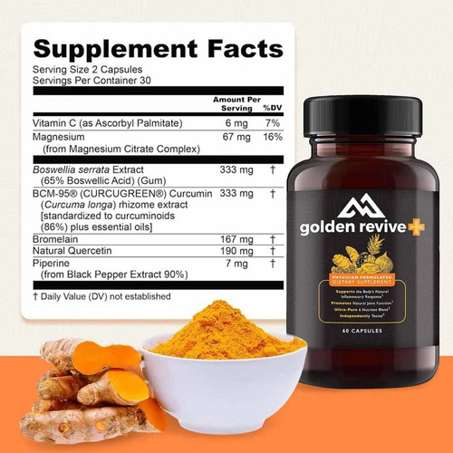 UpWellness Golden Revive+Joint Support Supplement with Quercetin and Magnesium - Picture 20 of 23