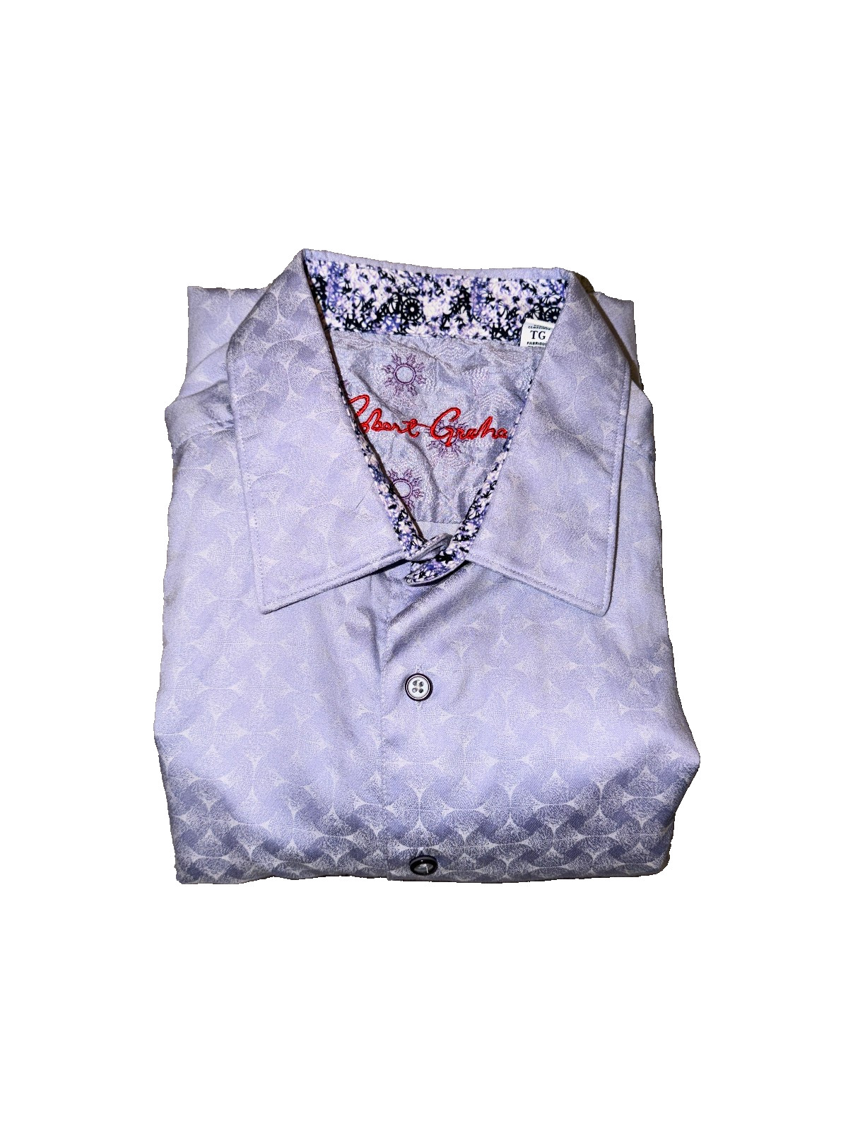 Robert Graham Purple Patterned Button-Up Shirt Fl… - image 4