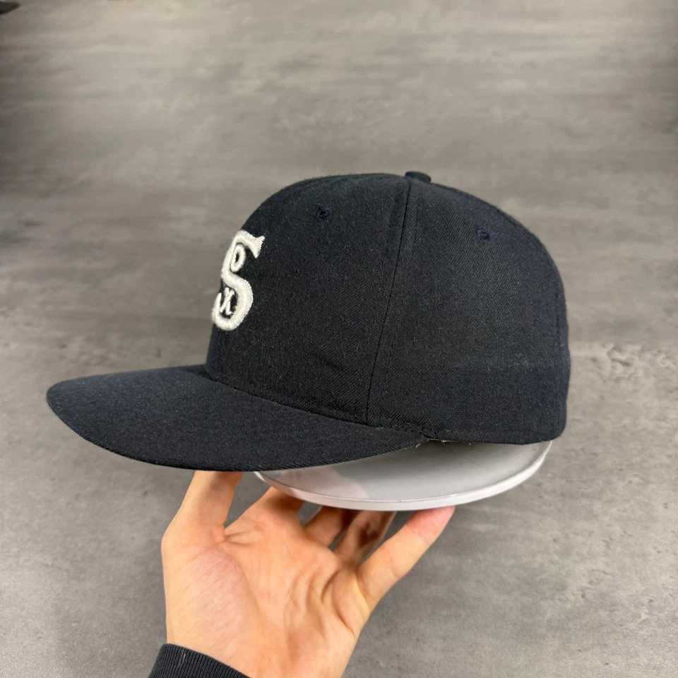 Vintage 70s 80s Chicago White Sox Hat Roman Pro Cap 7 1/2 Navy White Fitted RARE - Image 4 of 4