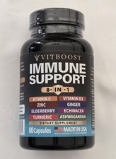 Elderberry Immune Support Supplement 60 Capsules EXP 12/27 NEW