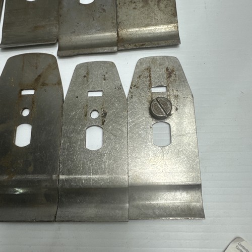 Vintage Chip Breakers Backing Irons Plane Parts Woodworking May Suit Stanley Etc - Picture 3 of 10