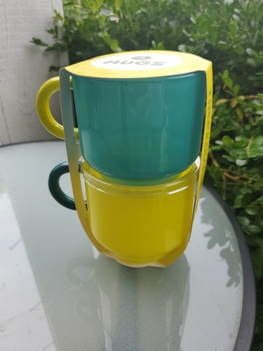Target Bullseye's Playground Green Stackable Mugs 2pk 25oz (NEW) - Picture 2 of 4