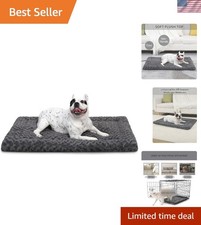 Washable Dog Bed Mat Dog Crate Pad Soft Fluffy Pet Kennel Beds Dog Sleeping M...