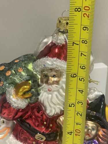 Vintage European Blown Glass Ornament Santa Halloween Trick Or Treat 8” - Picture 11 of 11