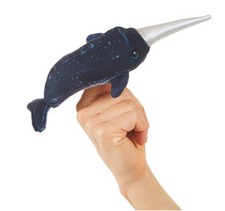 Folkmanis Puppets Narwhal Finger Puppet