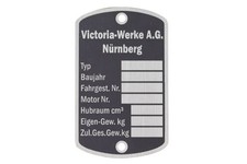 Typenschild für Victoria