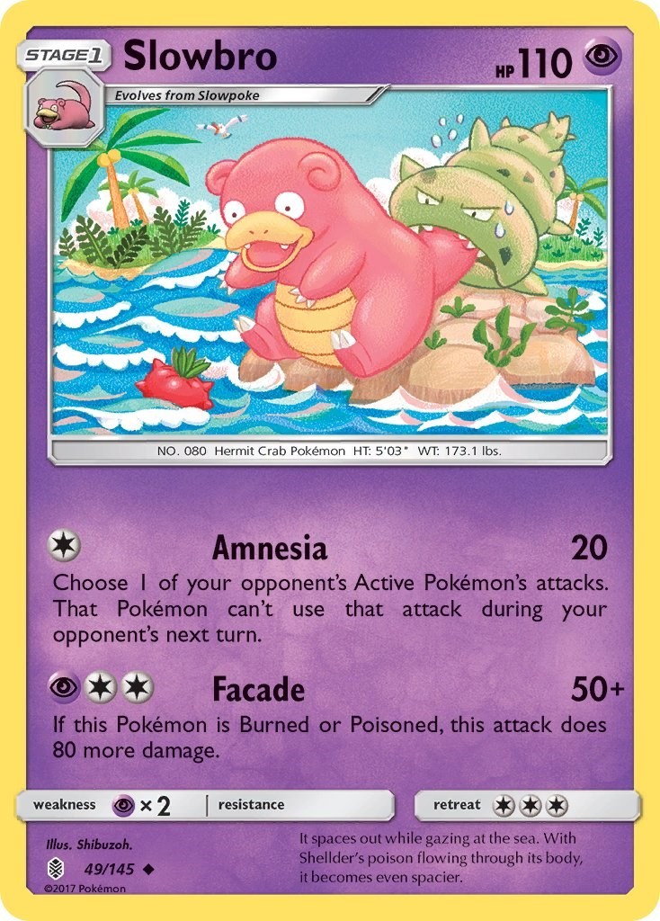 Pokemon Slowbro 49/145 SM - Guardians Rising Uncommon LP