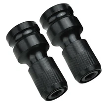 2Pcs/Set 1/2" Square Drive to 1/4" Hex Socket Adapter Converter Chuck Adapter C