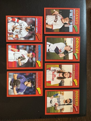 #ad 2026 Topps Heritage Lot Of Red Border Pages Stramm Holliday Burnes amp; more $9.99