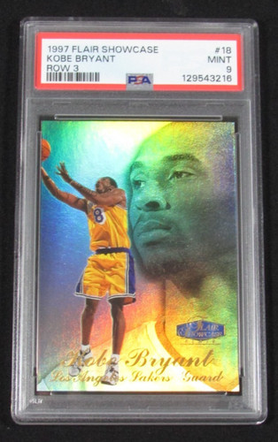 1997 FLAIR SHOWCASE KOBE BRYANT #18 ROW 3 PSA 9 MINT