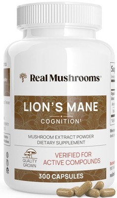Real Mushrooms Lion s Mane Supplement Capsules - Organic Lions Mane Extract f...