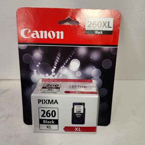 Neu Canon Pixma 260XL Schwarz Tintenpatrone Original Produkt Versiegelt