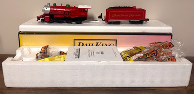 M.T.H. RailKing 4-6-0 Steam Engine &Tender Christmas Express O Gauge #30-4207-1E