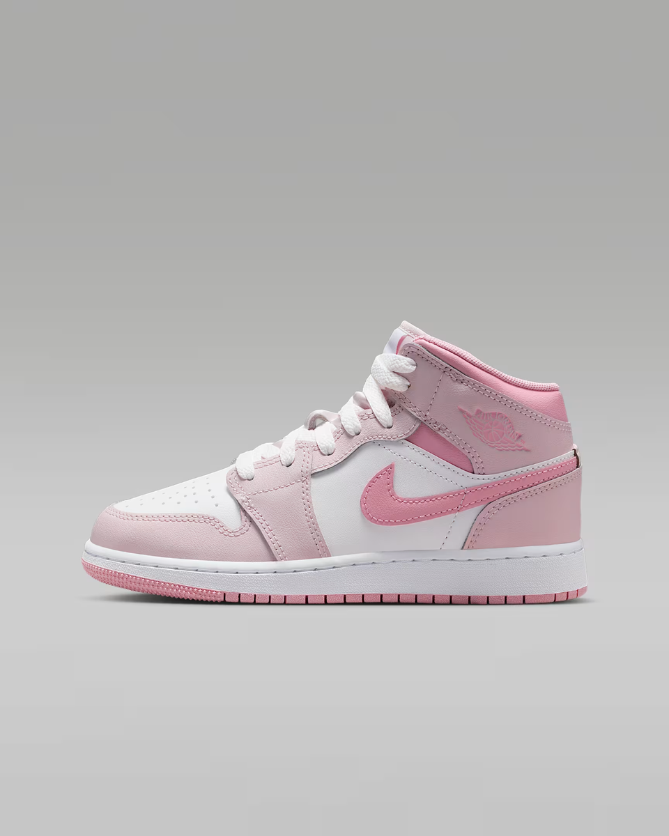 Air Jordan Mid Shoes Pearl Pink White Big Kids' (GS) Size