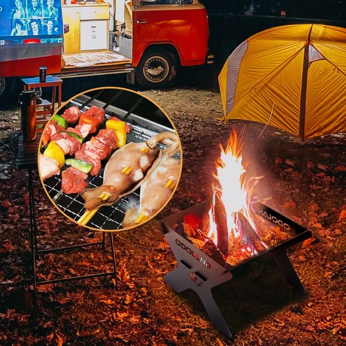Camping Campfire Grill, Portable Folding Charcoal Grills, Backpacking BBQ Gri... - Picture 7 of 7