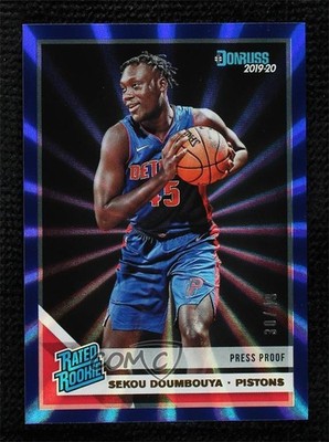 2019-20 Donruss Rated Press Proof Blue Laser 30/49 Sekou Doumbouya Rookie RC 7zf