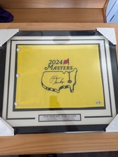 2024 Jack Nicklaus & Gary Player signed autograph masters flag Beckett verified