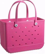 Bogg Tote Bag Haute Pink. Largest Haul It All Bag. 2 Clear Pouches 