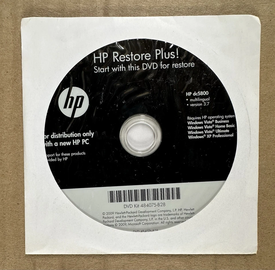 20 DISC LOT HP Restore Plus MICROSOFT WINDOWS Operating System INSTALLATION DVDs - Image 4 of 4