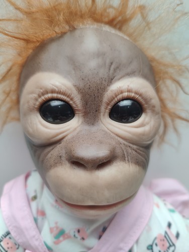 Lifelike 21 Inch Handmade Reborn Doll Monkey Baby Orangutan Newborn - Picture 11 of 11