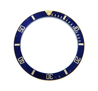 Genuine Rolex Submariner 16803 16613 16808 16618 Flat 4 Blue Silver Bezel Insert