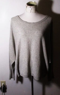 Robe Pull BCBGMAXAZRIA Gris - Manches Longues, Poches En Cuir - Taille S - Neuf Sans Étiquettes