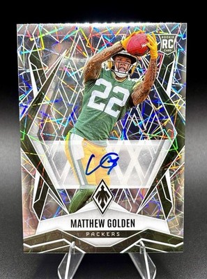 2025 Phoenix Football Matthew Golden Silver Laser Autograph Rookie Packers