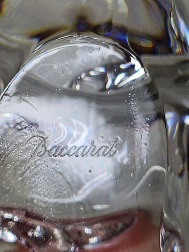 BACCARAT Frankreich Kristall schwimmender Seeotter mit Muschel Figur Skulptur Box - Bild 9 von 23