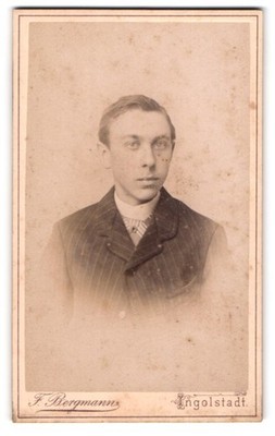 Photograph Franz Bergmann, Ingolstadt, Theresienstrasse 329, common gentleman  