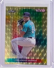 2023 Leaf Vivid Baseball Prelander Berroa Super Prismatic Gold Proof 1/1