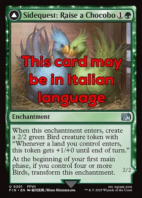 MTG 4x SIDEQUEST: CHOCOBO RAISE EXC SEKUNDÄRMISSION: ZÜCHTE 201 FIN